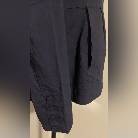 Eileen Fisher Linen Blend High Collar Peplum Jacket/Blazer - Picture 8 of 12